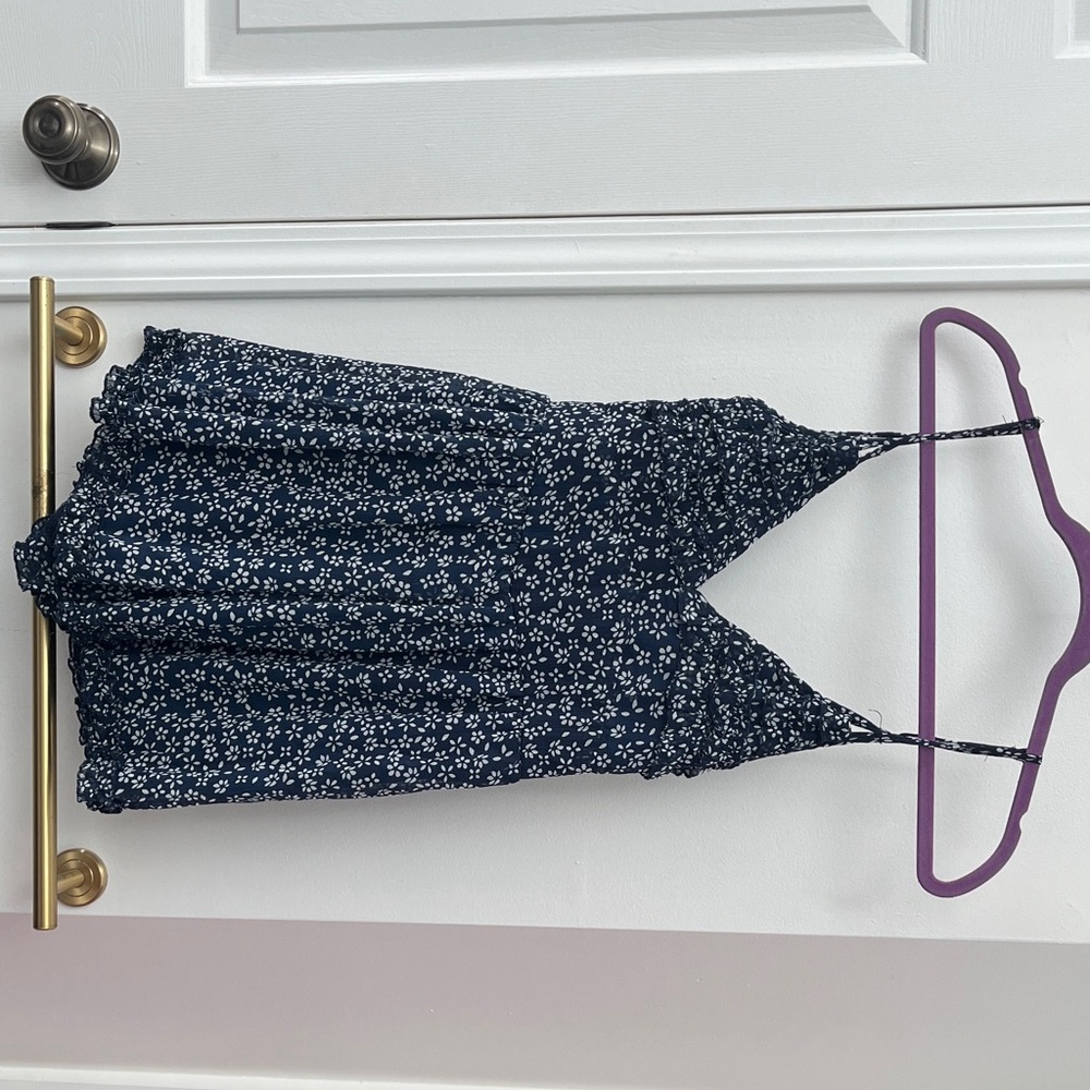 Altar'd State Navy Floral Mini Romper